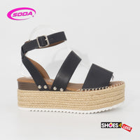 Soda Wedge Sandals